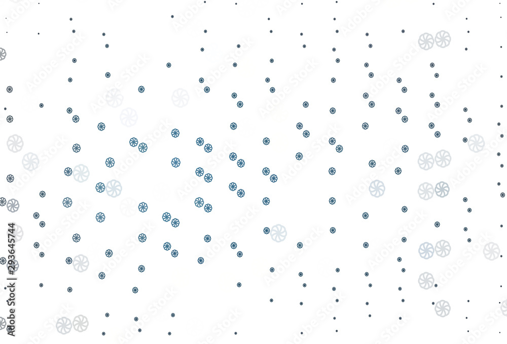 Light BLUE vector background with xmas snowflakes. Light BLUE vector background with xmas snowflakes.