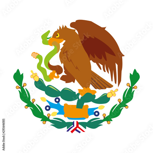 Isolated mexican eagle vector design
