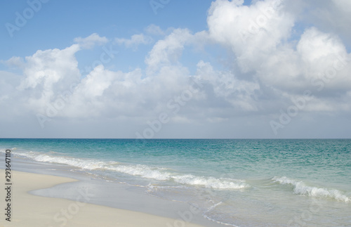 Beautiful simple serene beach scene background