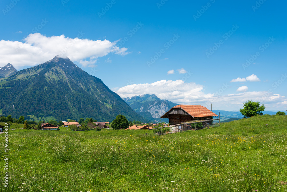 Landscape with Mount Niesen in Aeschi bei Spiez