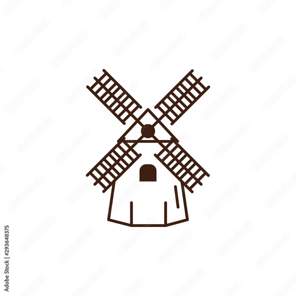 oktoberfest windmill celebration isolated icon