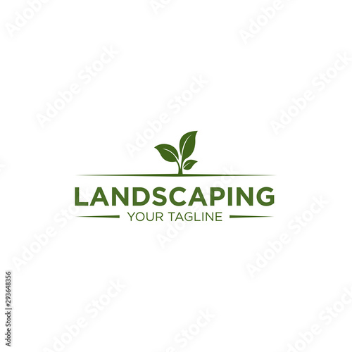 Simple Landscaping Logo Design Template