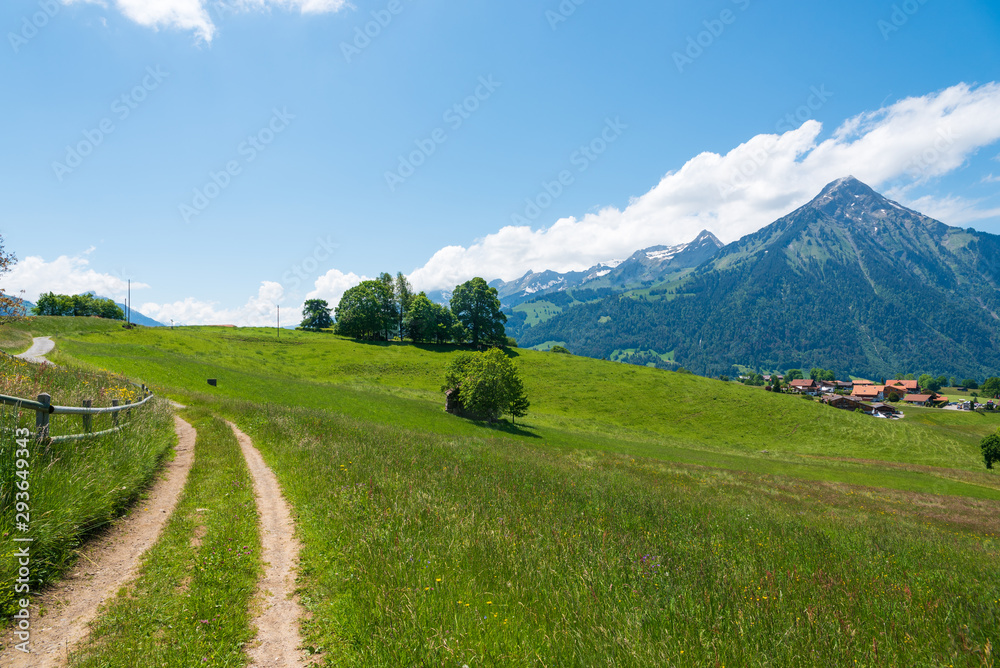 Landscape with Mount Niesen in Aeschi Landscape with Mount Niesen in Aeschi