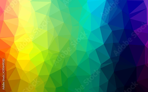 Light Multicolor, Rainbow vector triangle mosaic template. A vague abstract illustration with gradient. Elegant pattern for a brand book.