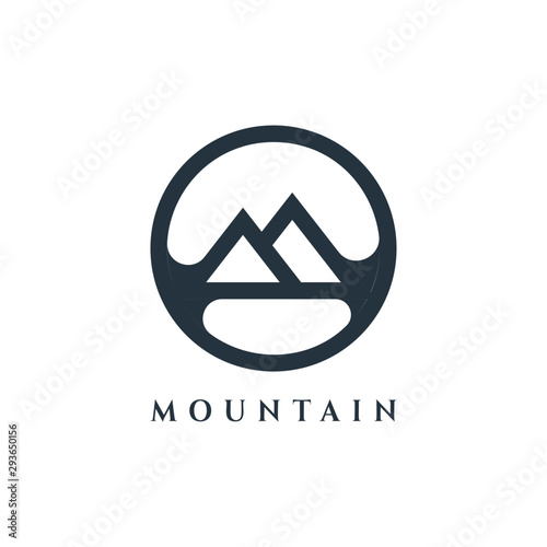 Mountain Vector Design. Modern mountain logo. Mountain icon.