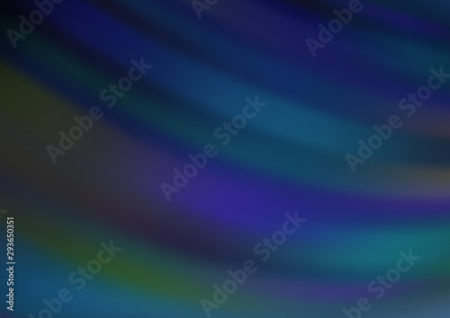 Dark BLUE vector blurred shine abstract template. Creative illustration in halftone style with gradient. The background for your creative designs.