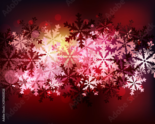 Background of snow crystal