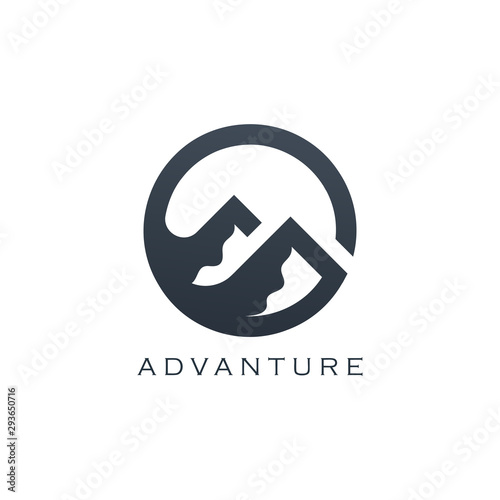 Mountain Vector Design. Modern mountain logo. Mountain icon.