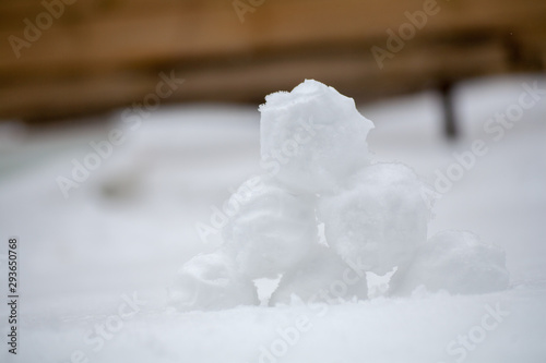 real snowballs with their hands