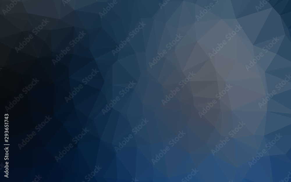 Obraz premium Dark BLUE vector shining triangular background. Colorful illustration in abstract style with gradient. Textured pattern for background.