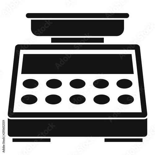 Digital button scales icon. Simple illustration of digital button scales vector icon for web design isolated on white background