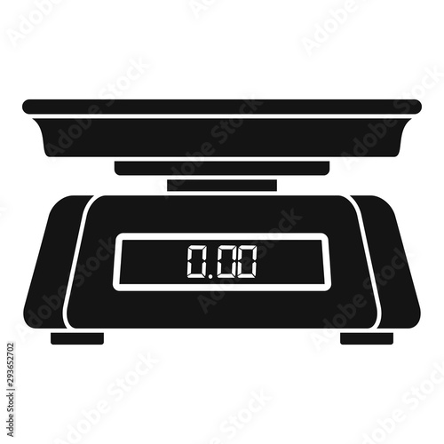 Vegetables digital scales icon. Simple illustration of vegetables digital scales vector icon for web design isolated on white background