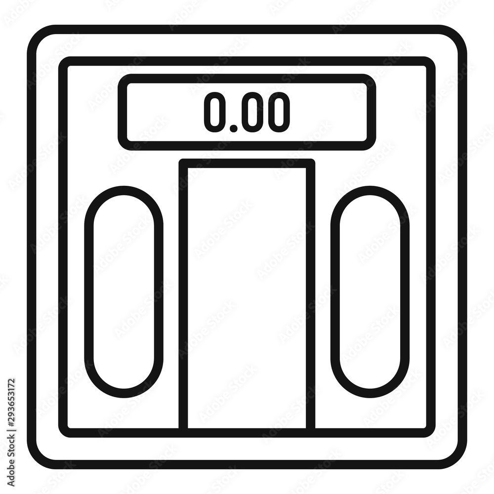 Electric scales icon outline, Stock vector