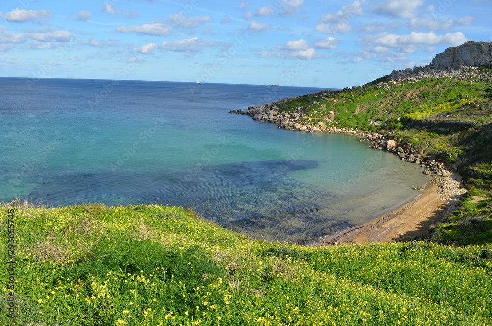 Mediterranean coastline and cliffs of Malta and Gozo. Mediterranean coastline and cliffs of Malta and Gozo.
