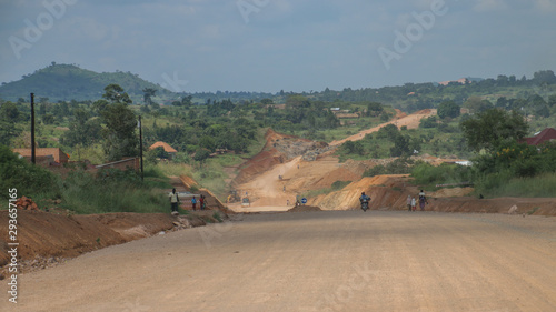  Construction site one Road construction through Uganda