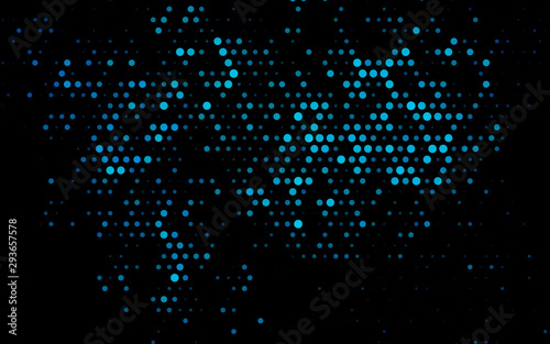 Dark BLUE vector backdrop with dots. Blurred decorative design in abstract style with bubbles. Design for business adverts.