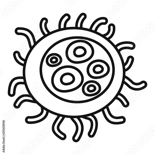 Bacteria icon. Outline bacteria vector icon for web design isolated on white background