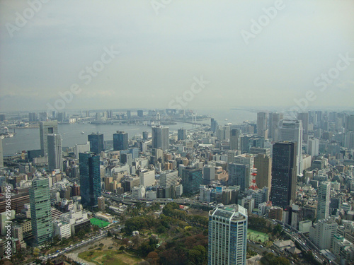 view to to tokyo city from the skyscraper