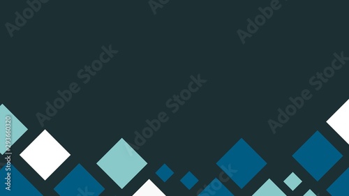 abstract geometric square pixel blue color tone presentation background business wallpaper template illustration