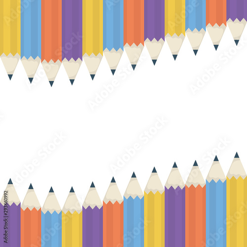 school colors pencils supplies education frame