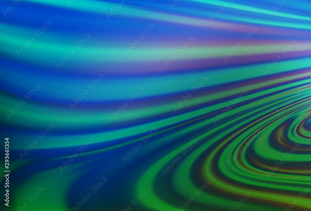 Light Blue, Green vector background with bent lines. Light Blue, Green vector background with bent lines.