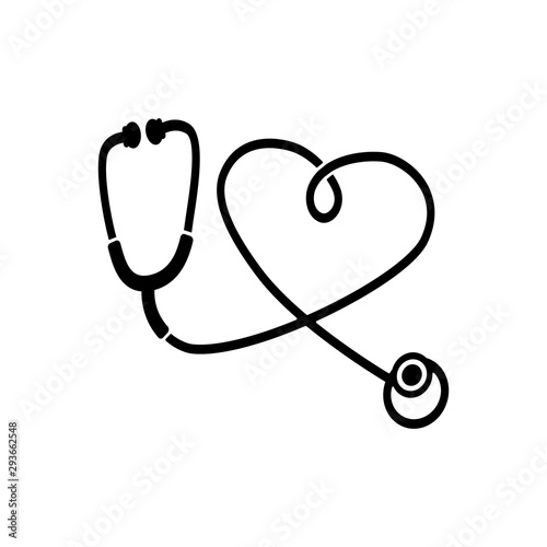 stethoscope icon trendy flat design