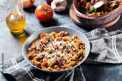 Giouvetsi - Greek beef and orzo stew photo