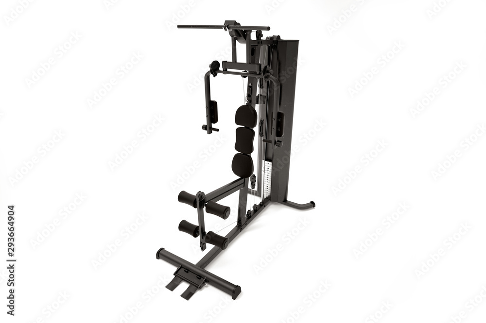 Gym machine isolated on white. 3d render Gym machine isolated on white. 3d render
