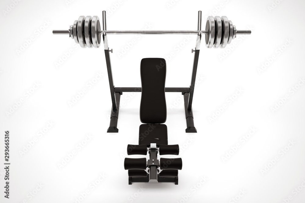 Gym machine isolated on white. 3d render Gym machine isolated on white. 3d render