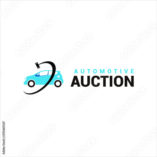 car auction logo modern blue icon inspiration and design idea
