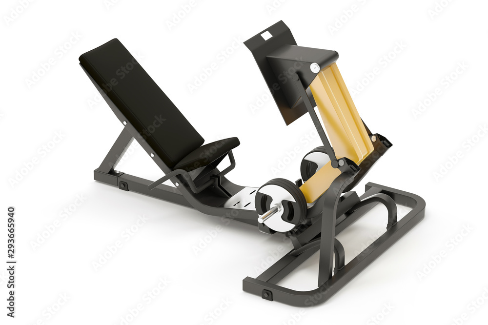Gym machine isolated on white. 3d render Gym machine isolated on white. 3d render