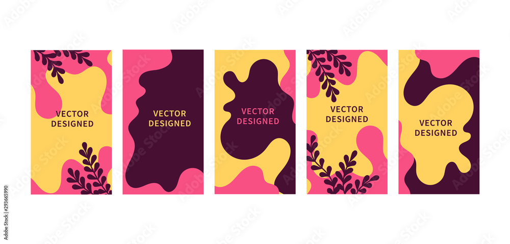 Post banner layout flat style vector