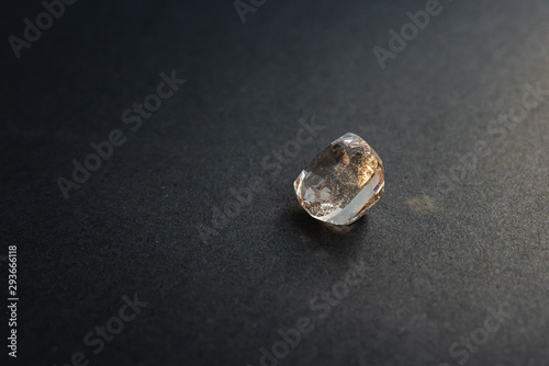 White topaz, Precious stones for jewellery on black background