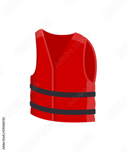 Life vest, jacket flat vector illustration