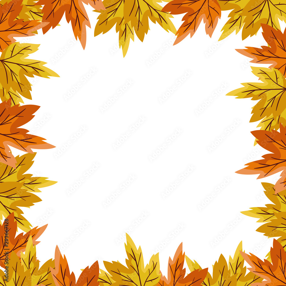 autumn leafs plants seasonal frame autumn leafs plants seasonal frame