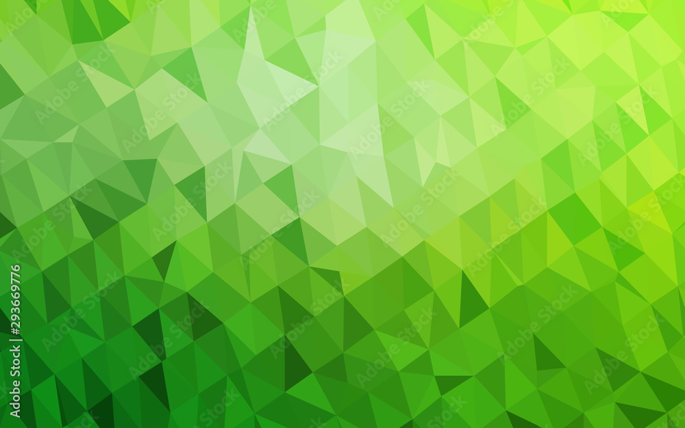 Light Green vector polygon abstract backdrop. Colorful illustration in abstract style with gradient. Polygonal design for your web site.