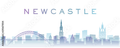 Newcastle Transparent Layers Gradient Landmarks Skyline