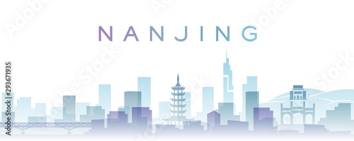 Nanjing Transparent Layers Gradient Landmarks Skyline photo