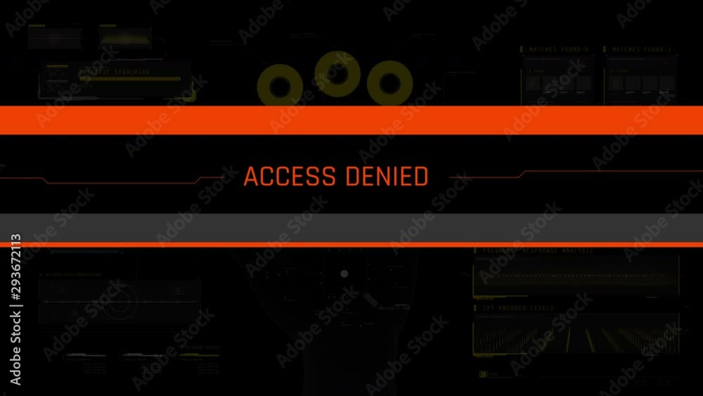 Fingerprints verification failure, access denied, identity theft, hacking. Biometric authentication, security check Fingerprints verification failure, access denied, identity theft, hacking. Biometric authentication, security check