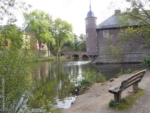 Wasserspiegelung am Wasserschloss Burgau (13. Jahrhundert) photo