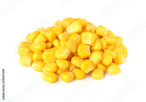corn grain on a white background