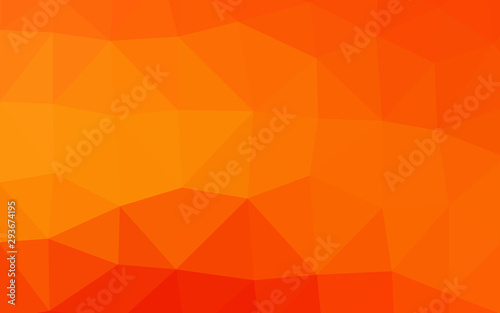 Light Orange vector abstract mosaic background. An elegant bright illustration with gradient. Template for a cell phone background.