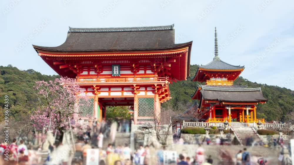 Kyoto Temple Japan Architecture Tourists Timelapse Kyoto Temple Japan Architecture Tourists Timelapse
