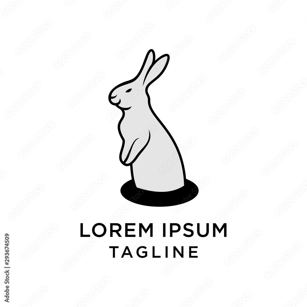 Rabbit Logo Design Template Vector Rabbit Logo Design Template Vector