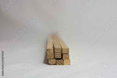 Fototapeta Naklejka Na Ścianę i Meble -  wooden blocks on a white background