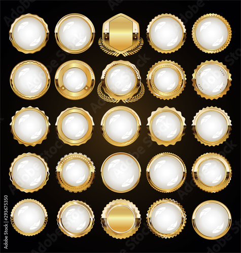Luxury premium golden badges and labels