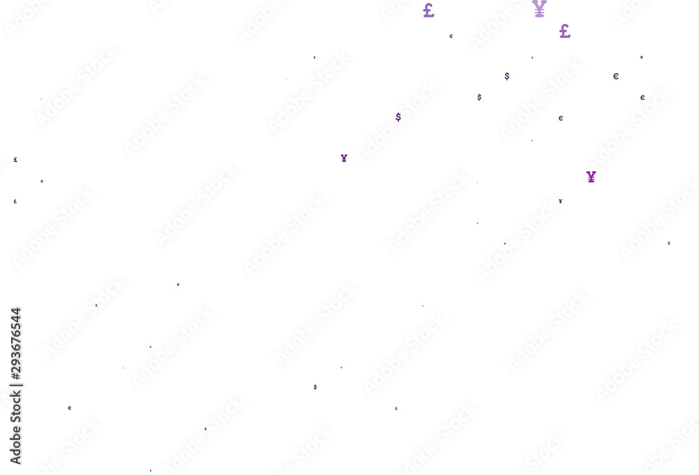 Light Purple vector texture with financial symbols.