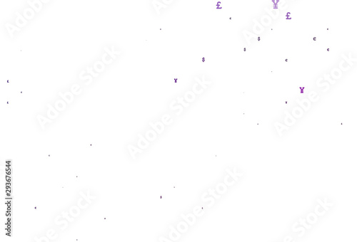 Light Purple vector texture with financial symbols.