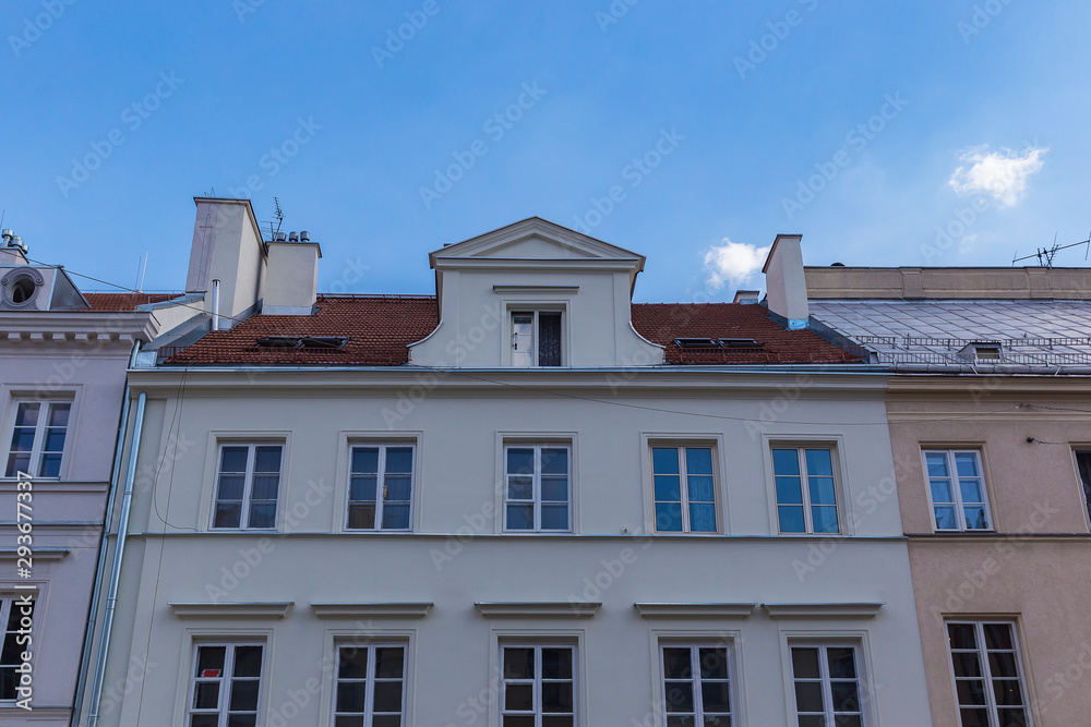 Fototapeta premium Facades of ancient buildings in Warsaw