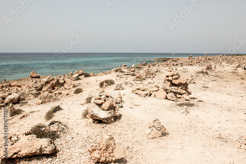 landscape stones and sea. Majorca. Spain